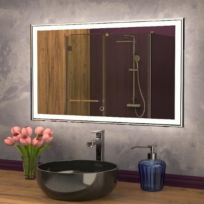 Зеркало Azario Melis CS00066635 80х70 с подсветкой с сенсорным выключателем, прямоугольное, в современном стиле купить в Москве по цене 9 322 руб.