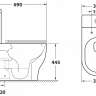 Унитаз-компакт напольный безободковый OWL Tid Cirkel-G OWLT190702 с сиденьем DP микролифт  / 2 части