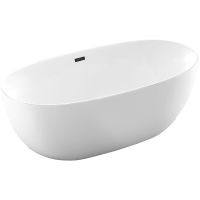 Ванна акриловая Vincea VBT-405-1700MW, 1700*800*580, цвет белый мат., щелевой перелив, слив белый, ,