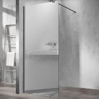Душевая перегородка VINCEA Walk-In VSW-1H900MRGM, 900*2000, вороненая сталь, стекло зеркальное