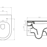 Унитаз подвесной безободковый с креплением BelBagno MARINO с сиденьем микролифт BB105CHR/BB865SC (2 части)