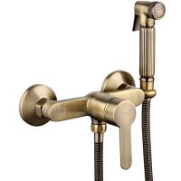 Смеситель с гигиеническим душем Frap F2041-4 бронзовые