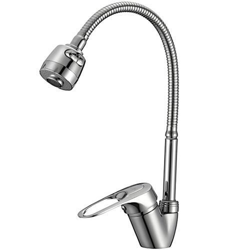Смеситель для кухни с гибким изливом D-Lin D150628-T Однорычажные Хром