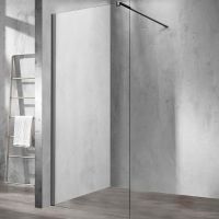 Душевая перегородка VINCEA Walk-In VSW-1H120CLGM, 1200*2000, вороненая сталь, стекло прозрачное