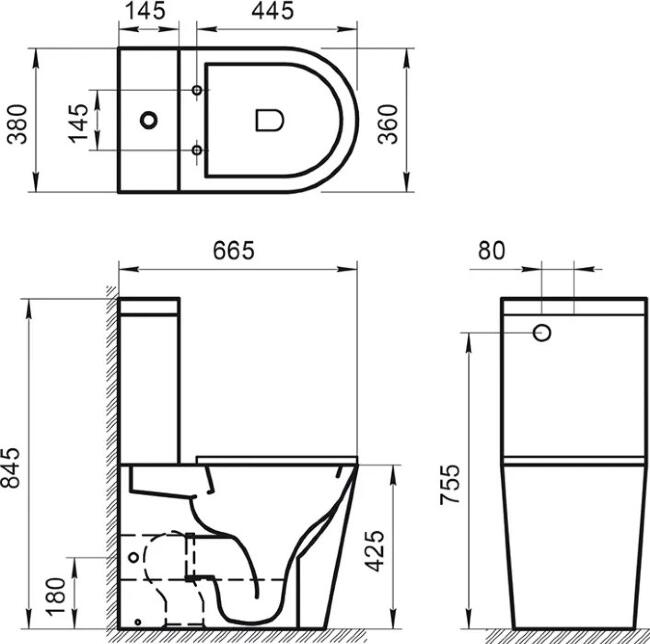 Бачок для унитаза BelBagno Sfera-r BB2141T купить в Москве по цене 9 080 руб.