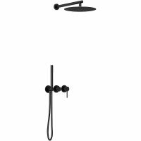 Душевой комплект VINCEA Groove VSFW-4G01MB встраиваемый, 2 режима, 30см верх душ, черный