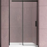 Душевая дверь Vincea Dice 110 VDS-4D110CLB профиль Черный стекло прозрачное