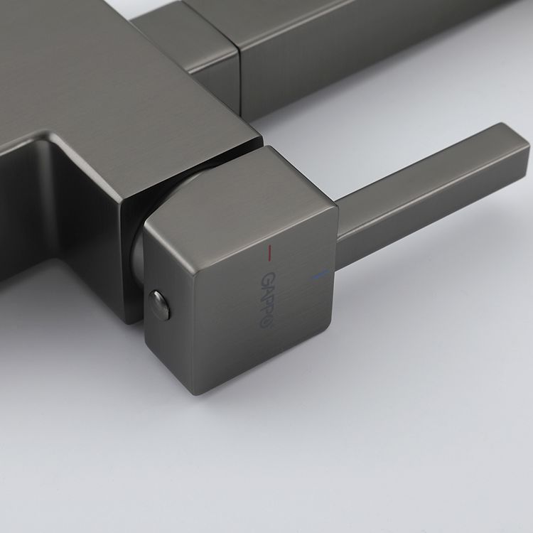 Смеситель для кухни с гибким изливом Gappo G4395-59 оружейная сталь