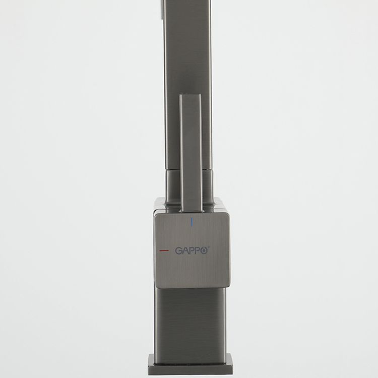 Смеситель для кухни с гибким изливом Gappo G4395-59 оружейная сталь