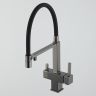 Смеситель для кухни с гибким изливом Gappo G4395-59 оружейная сталь