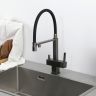 Смеситель для кухни с гибким изливом Gappo G4395-59 оружейная сталь
