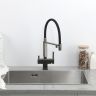 Смеситель для кухни с гибким изливом Gappo G4395-59 оружейная сталь