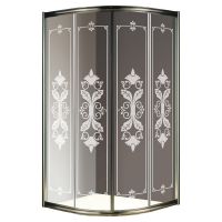 Душевой уголок Cezares Giubileo R2 100x100 GIUBILEO-R-2-100-SCORREVOLE-CP-Br профиль Бронза стекло п