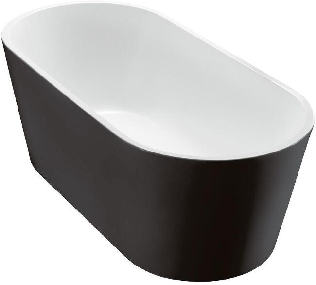 Акриловая ванна BelBagno 170x80 BB71-1700-NERO-W0 Черная Белая без гидромассажа купить в Москве по цене 108 300 руб.