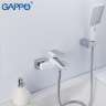 G3007-7 Смеситель для ванны GAPPO белый хром СНЯТ С ПРОИЗВОДСТВА