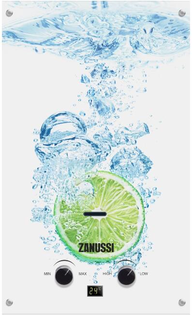Колонка газовая Zanussi GWH 10 Fonte Glass Lime купить в Москве по цене 10 990 руб.