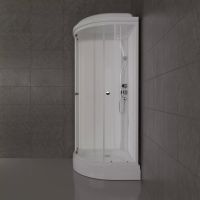 Душевая кабина TRITON Экстра 88х88 А 1/4 круга, низ. подд., Белый, / 8 мест/ком