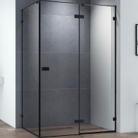 Душевой уголок Cezares Bellagio 140x90 BELLAGIO-AH-1-140/90-C-NERO профиль Черный матовый стекло про