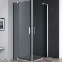 Душевой уголок Cezares Slider 80x80 SLIDER-A-2-70/80-GRIGIO-Cr профиль Хром стекло серое